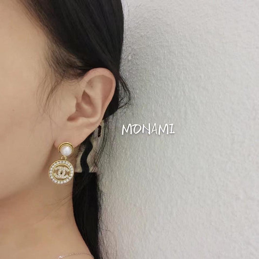 韓國復古珍珠小香風耳環