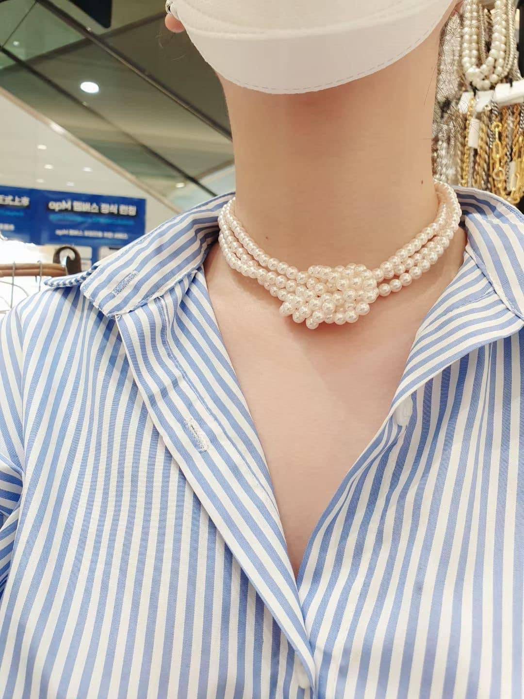韓國 2戴式3層珍珠項鍊
